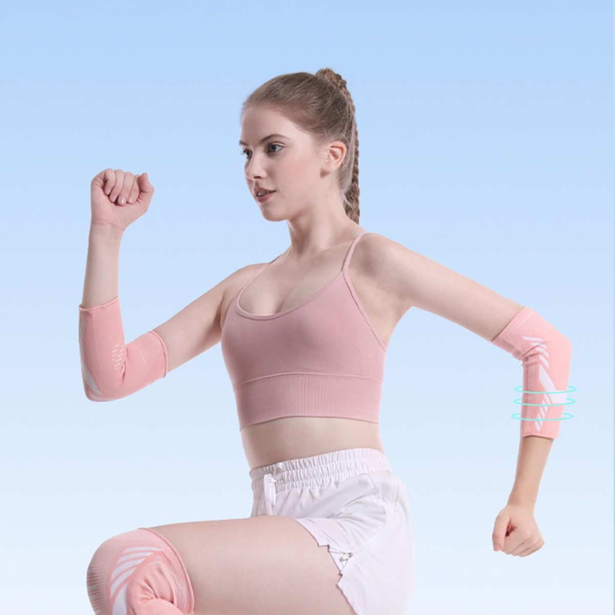 1Pc Extended Wrist Men Women Sports Elbow Arm Pink