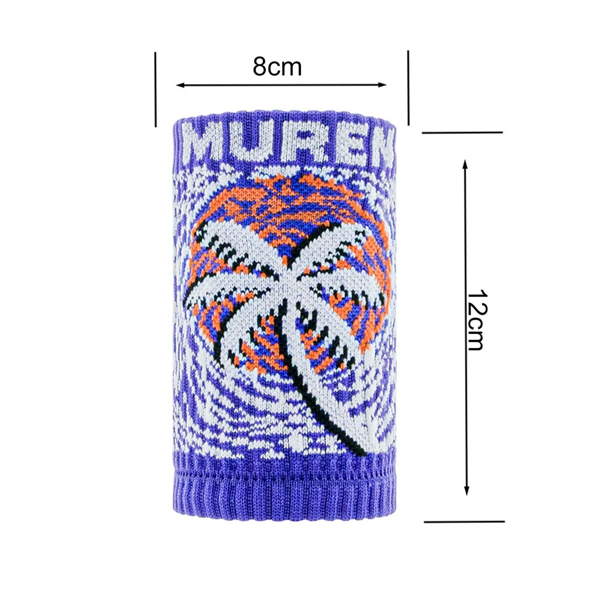 1 Pair Wrist Protectors Coconut Tree Printing Wrist Protectors Sweatbands Decor Purple