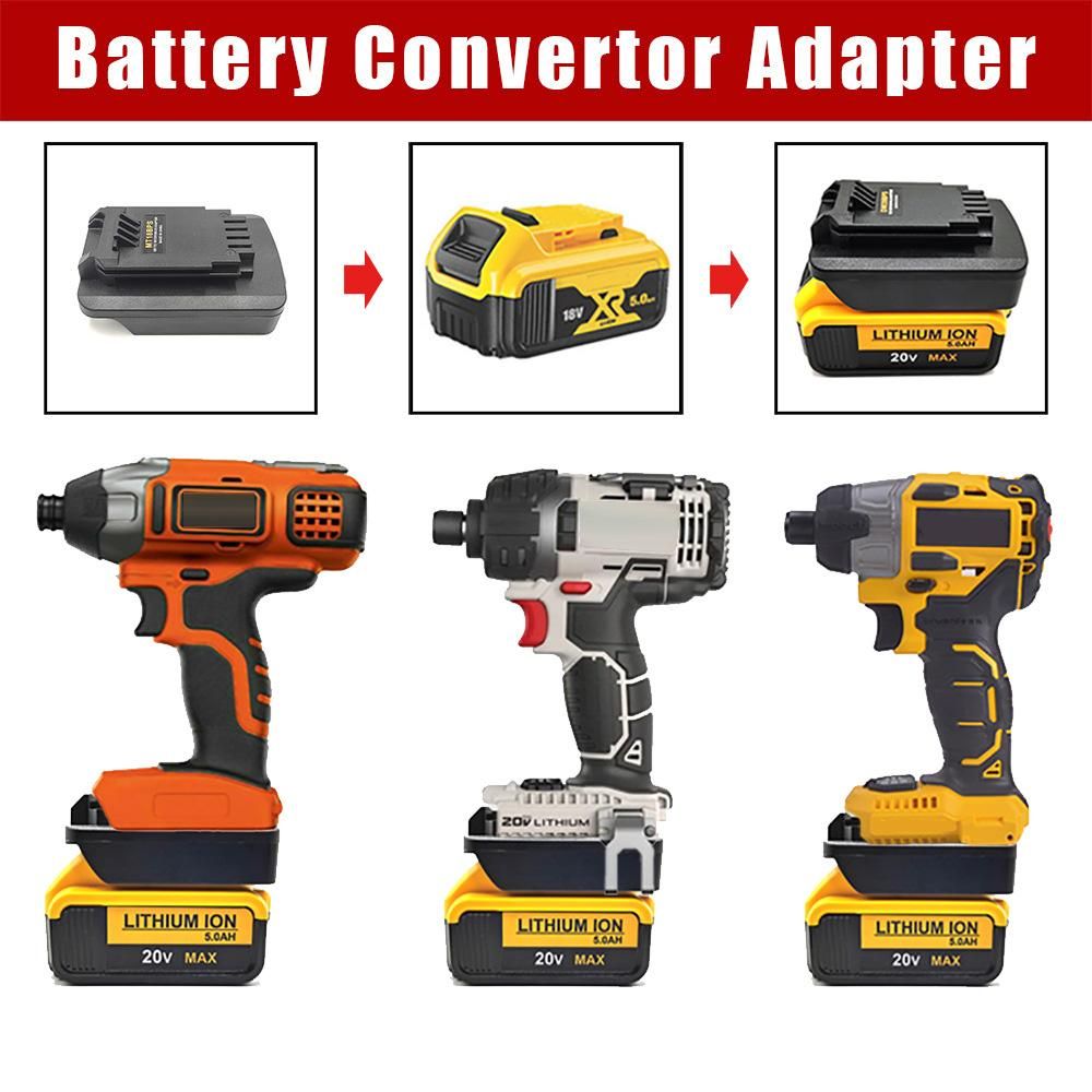 Battery Adapter for Dewalt 18V/20V Lithium Battery Converted to Black&Decker Porter Cable Stanley 18V 20V Battery Tool