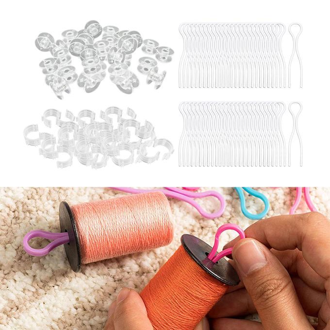150Pcs Bobbin Holders Kit Sewing Thread Spools Clamps Multipurpose For