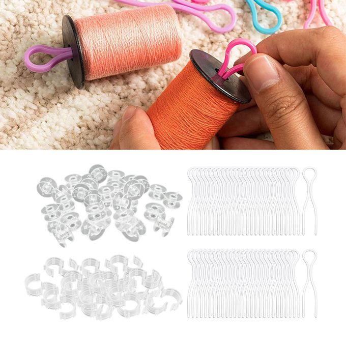 150Pcs Bobbin Holders Kit Sewing Thread Spools Clamps Multipurpose For