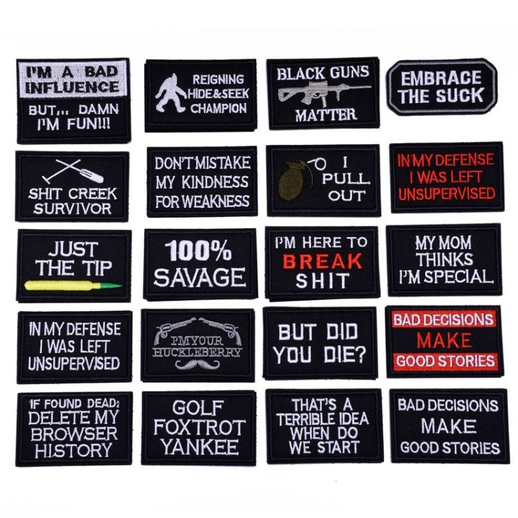20 PCS / Set Armband English Letter Embroidery Banner