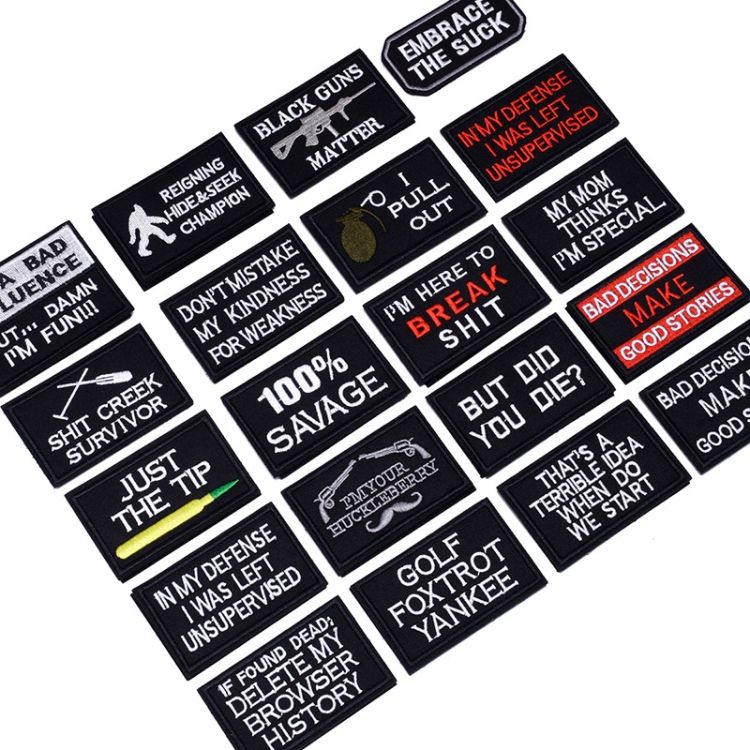 20 PCS / Set Armband English Letter Embroidery Banner