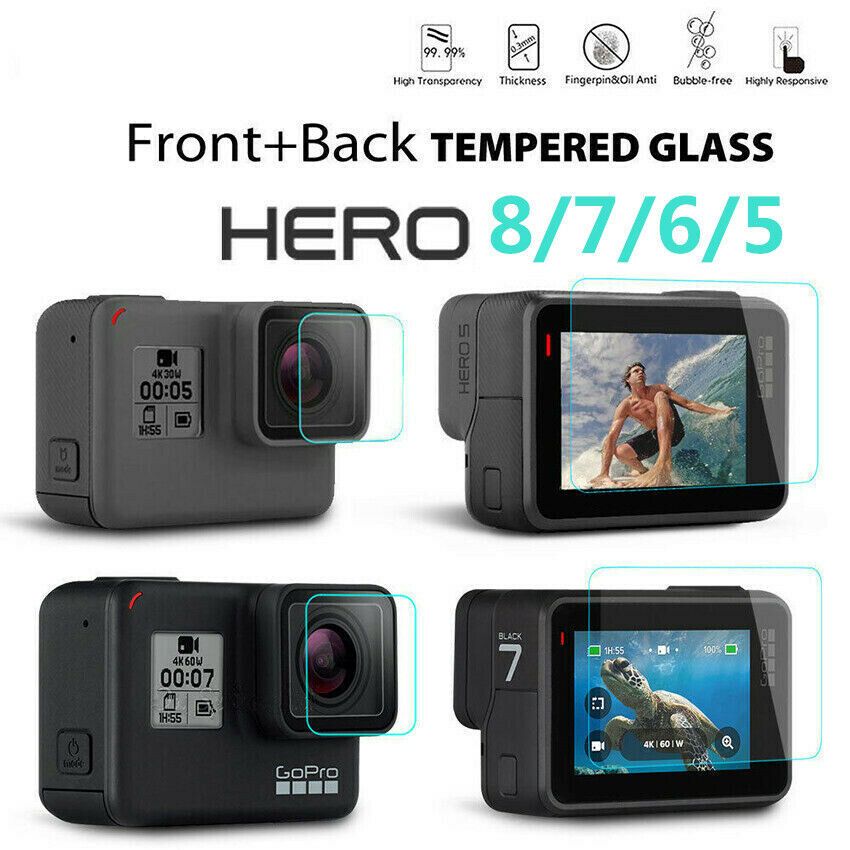 Tempered Glass Screen Film Portector Kit Set For GoPro Hero