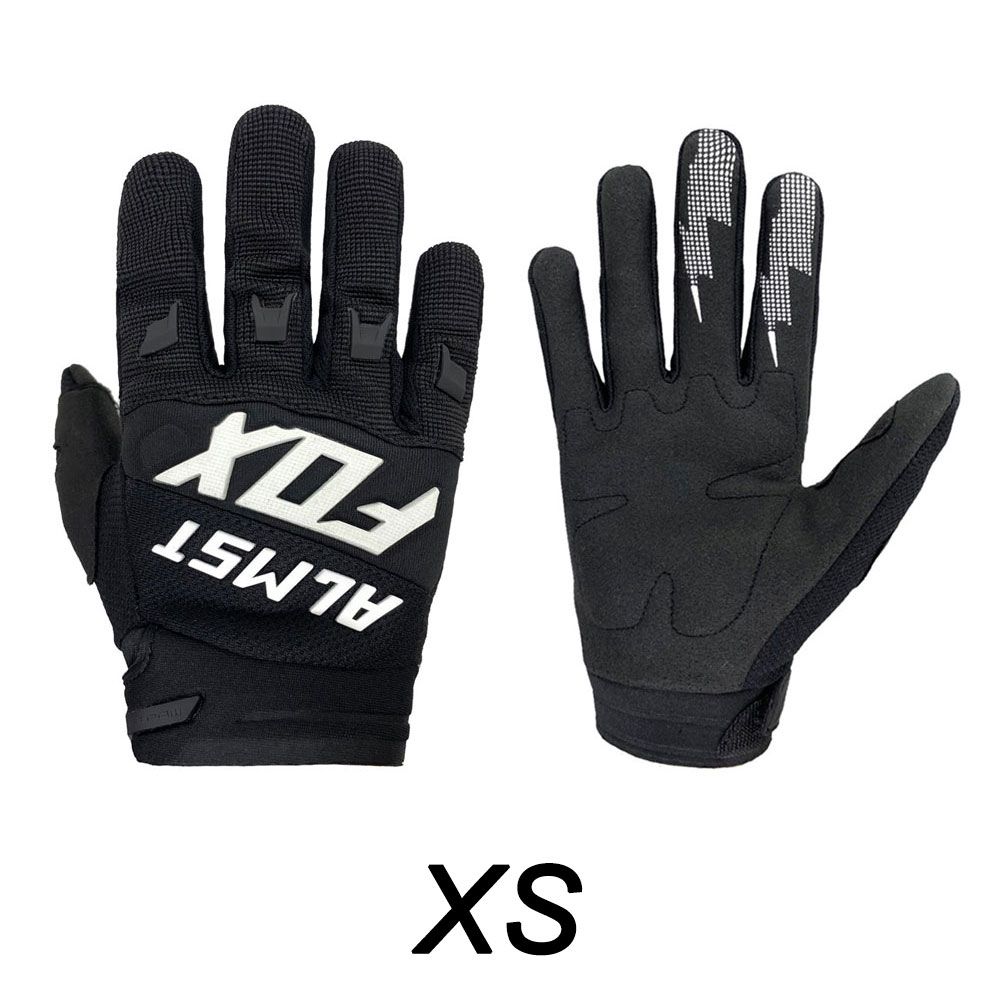 Age 6-12 Years Old Kids Full Finger MX De Riding Bicycle Gloves Racing Motocross Guantes Mountain Motorcycle Children Gloves Black