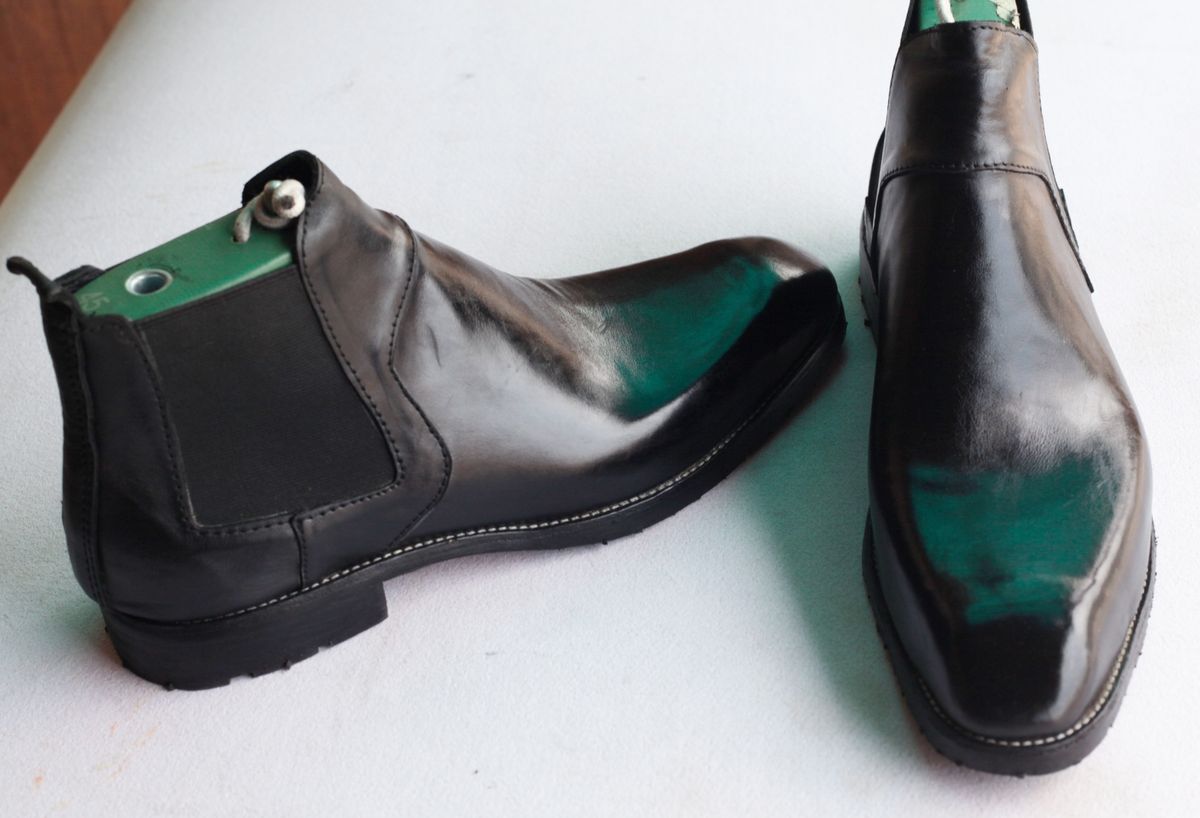 Leather Sole Men Best Quality Cow Leather Ankle Chelsea Boot