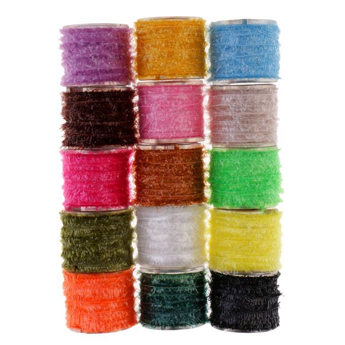 15 Rolls Fly  Tinsel Chenille Crystal Flash Line Fly Tying