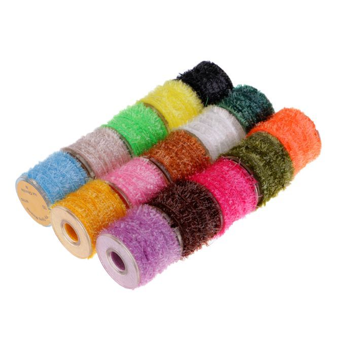 15 Rolls Fly  Tinsel Chenille Crystal Flash Line Fly Tying