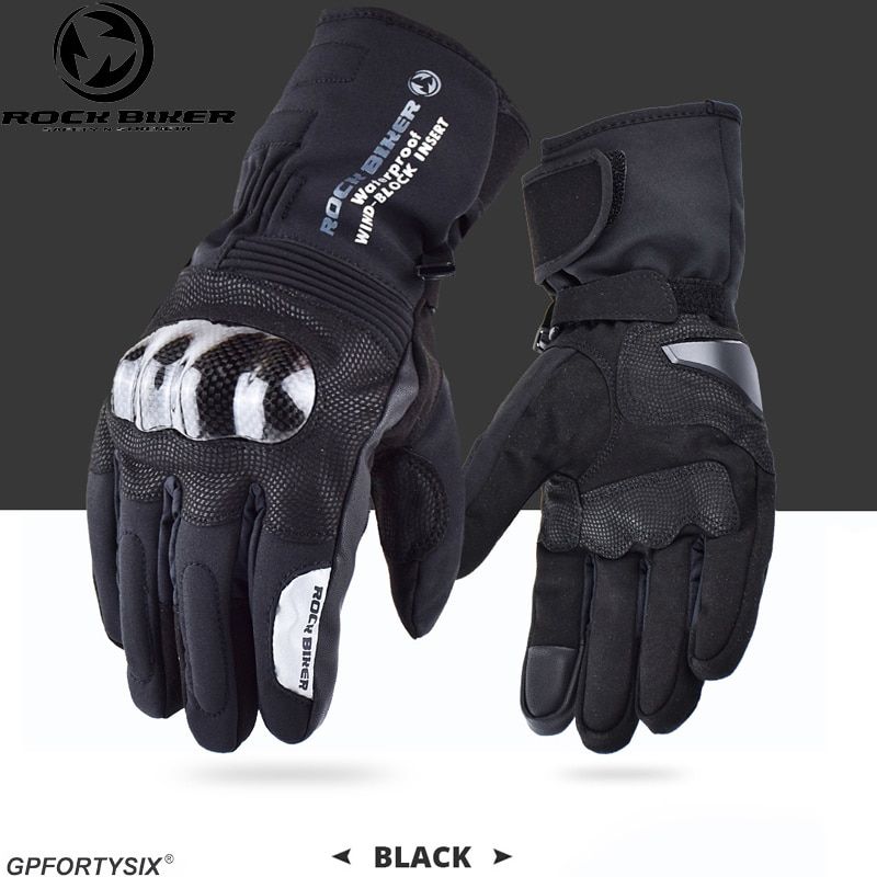 ROCK BIKER Winter Motorcycle Gloves Waterproof Motorcycle Racing-Black