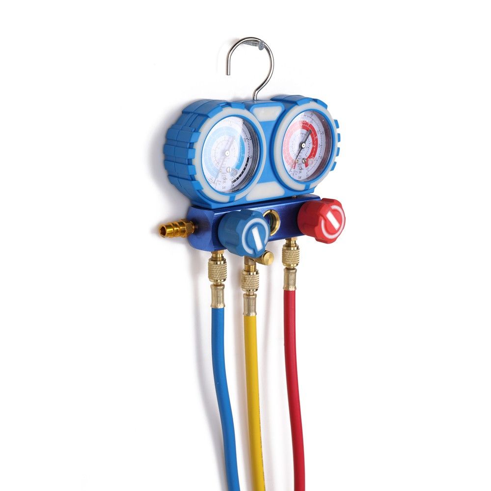 Car Air Conditioning Refrigerant Freon Double Valve Pressure