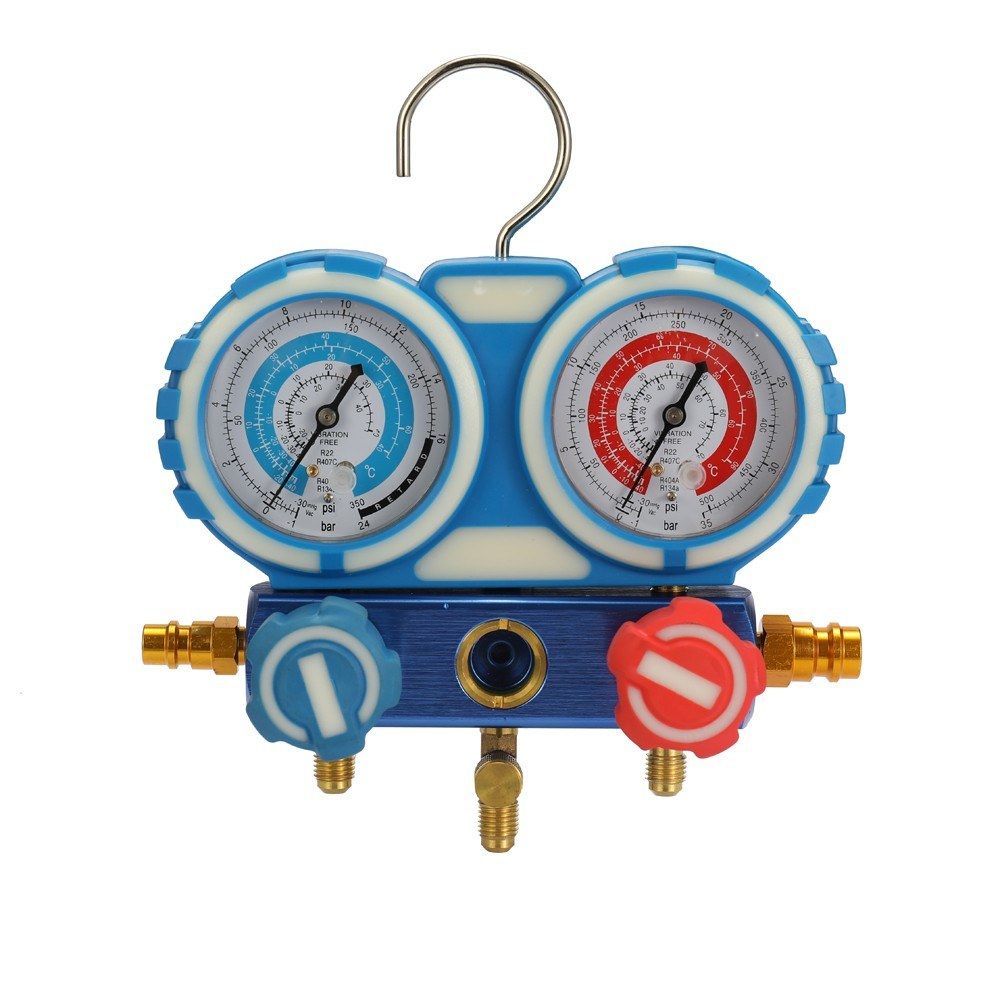 Car Air Conditioning Refrigerant Freon Double Valve Pressure