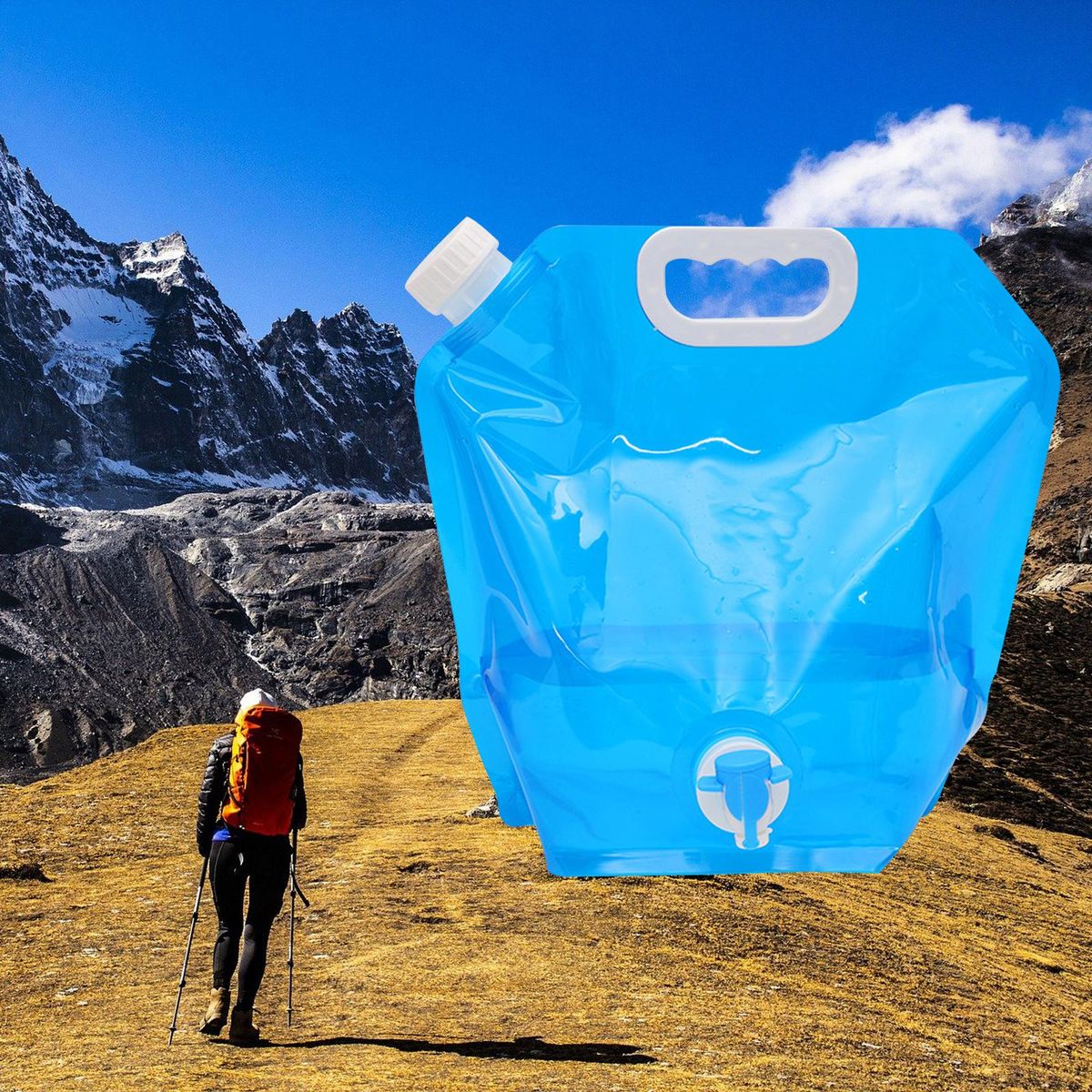 Foldable Water Tank Container Bag No-Leak Saving Space 10L