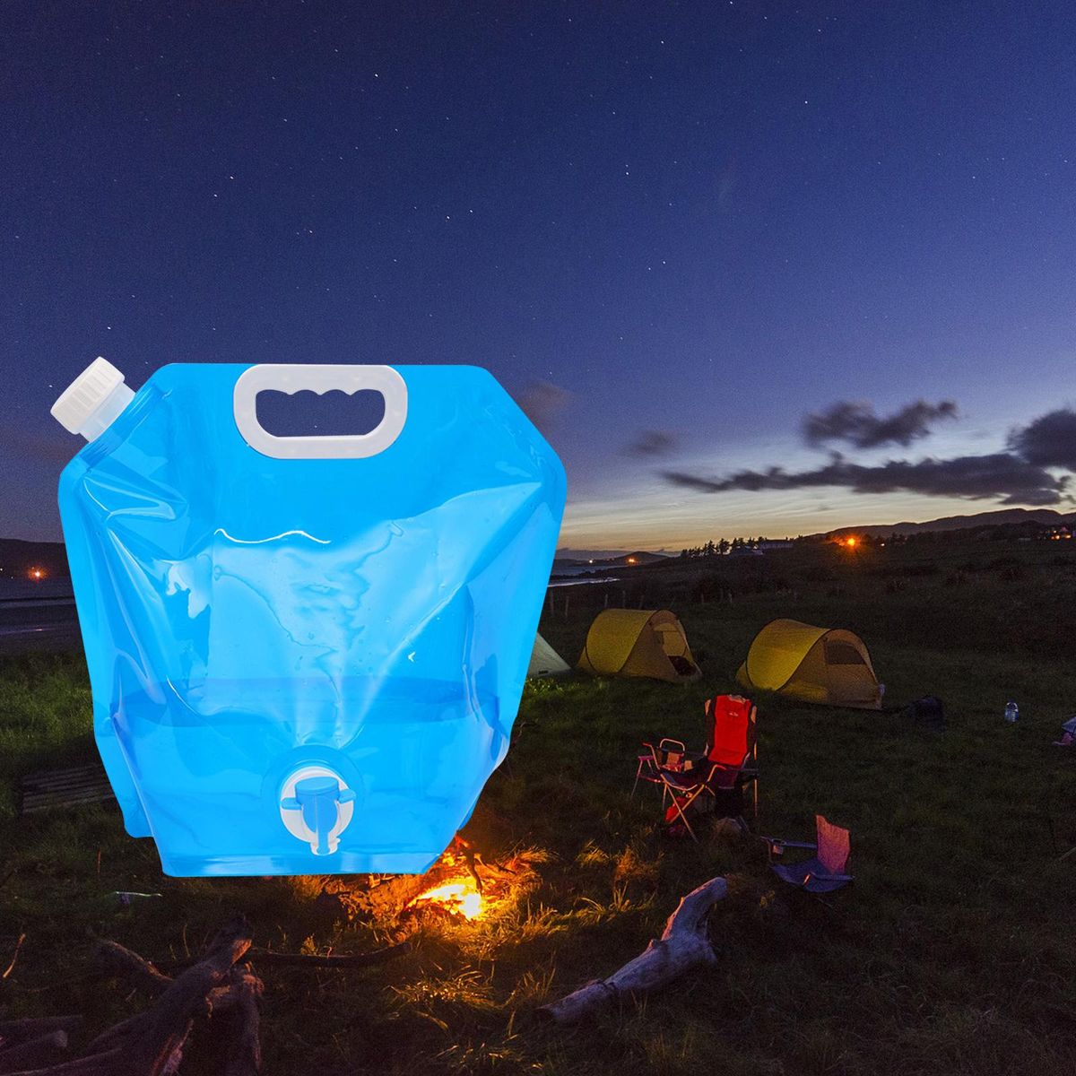Foldable Water Tank Container Bag No-Leak Saving Space 10L