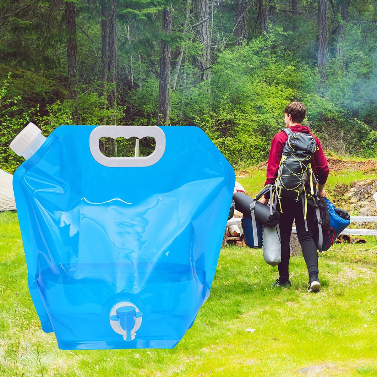 Foldable Water Tank Container Bag No-Leak Saving Space 10L