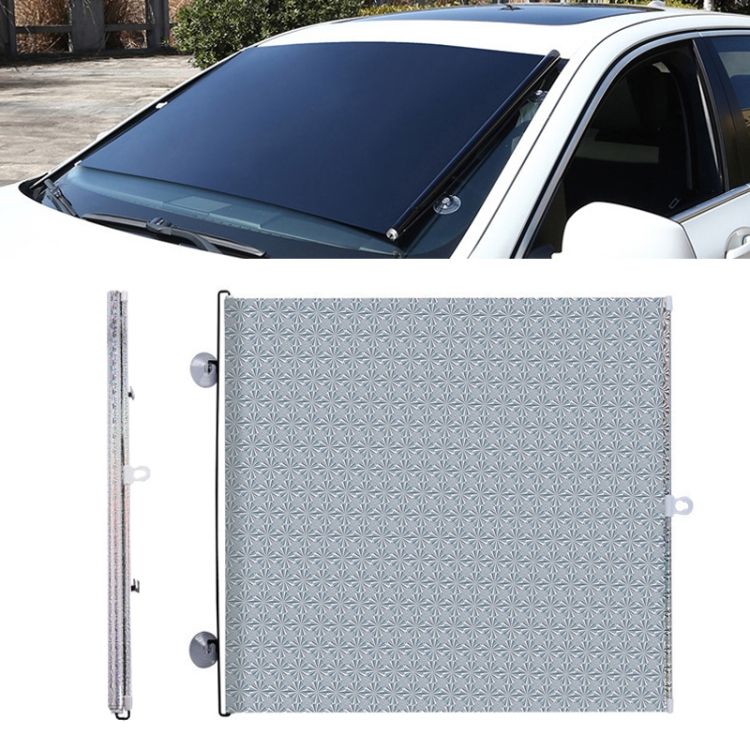 2 PCS Suction Cup Car Curtain , Size: 40x125cm Silver Lyser