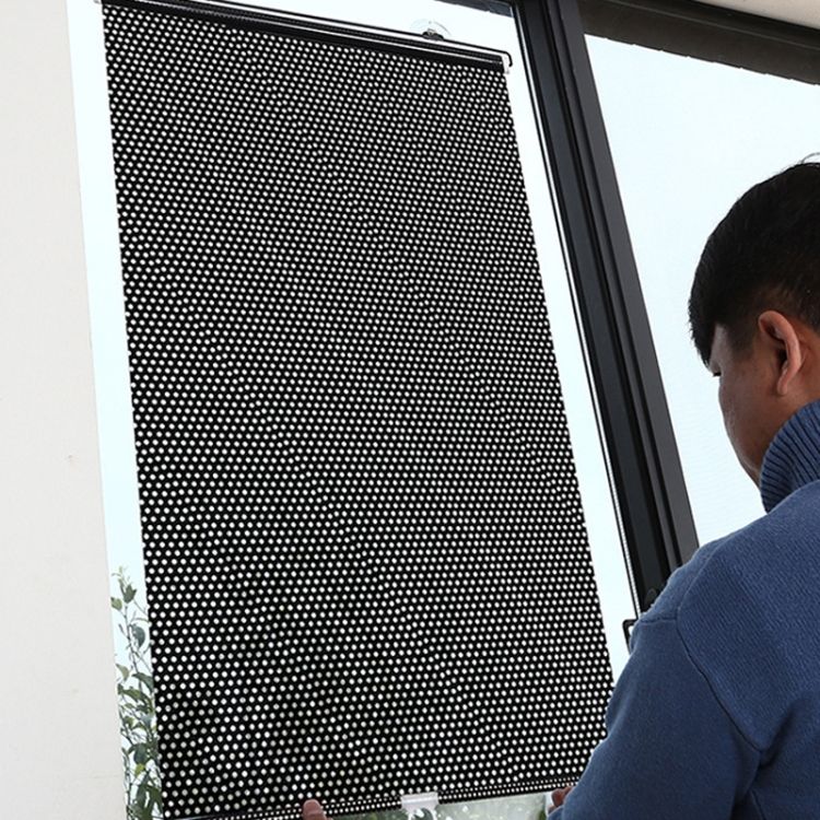 2 PCS Suction Cup Car Curtain , Size: 40x125cm Silver Lyser
