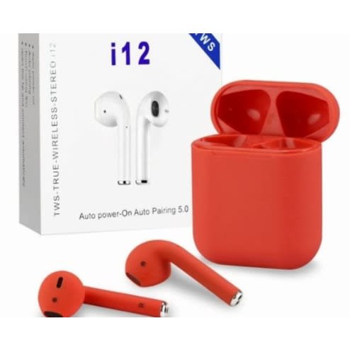 iPod 12 Wireless Bluetooth Earphones - Red