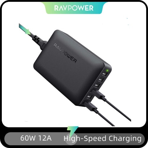 6-port Usb Desktop Charger For iPhone, Android & iPad - 60W 12a