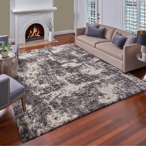 Thomasville Hudson Ultra Soft Luxury Shag Area Rug, Garda Gray, 5ft 3in * 7ft 5in