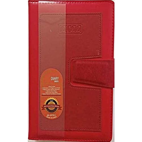 Exotic Diary 2022 -Red - 21.5.cm X 14.5. 220 Sheets