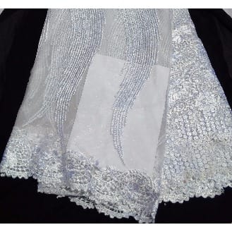White Tulle-Cord Lace - 4 Yards
