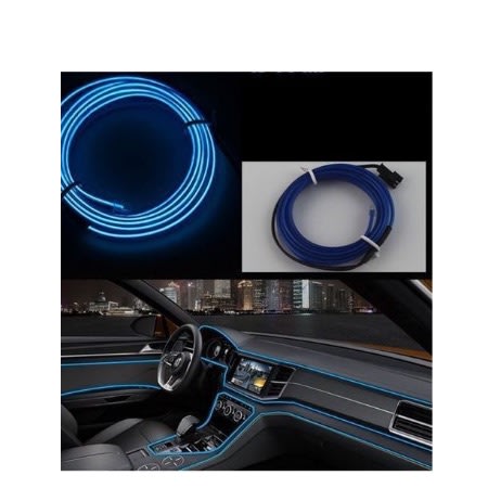 Neon El Wire For Car Interior/dashboard Bike Cosplay Blue LED -2m