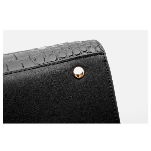 Leather Hand Bag - Black
