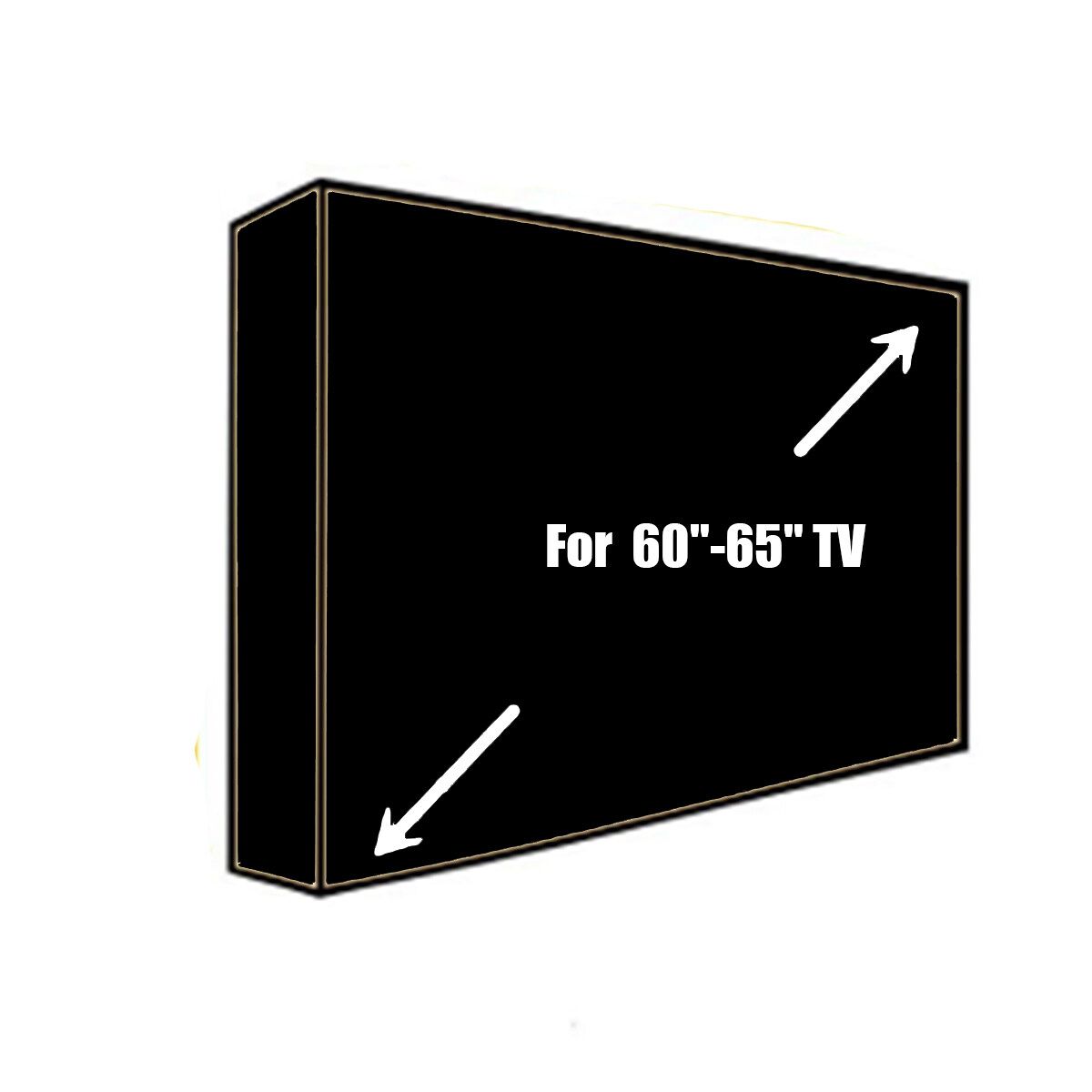 Outdoor Waterproof TV Cover Black Television Protector For 40 Inch To 70 Inch LCD 60-65 Inch