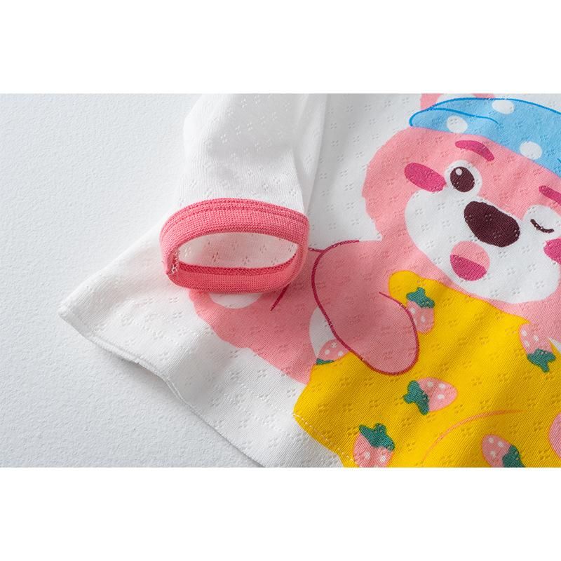 New Boys And Girls Baby Long-Sleeved Trousers Long John Home Wear Mesh Cotton Suit 6 Color