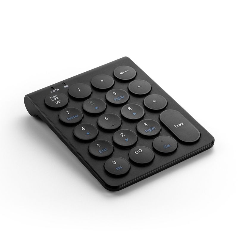 Wireless Bluetooth Numeric Keypad 19-Key Round Keycap 10m