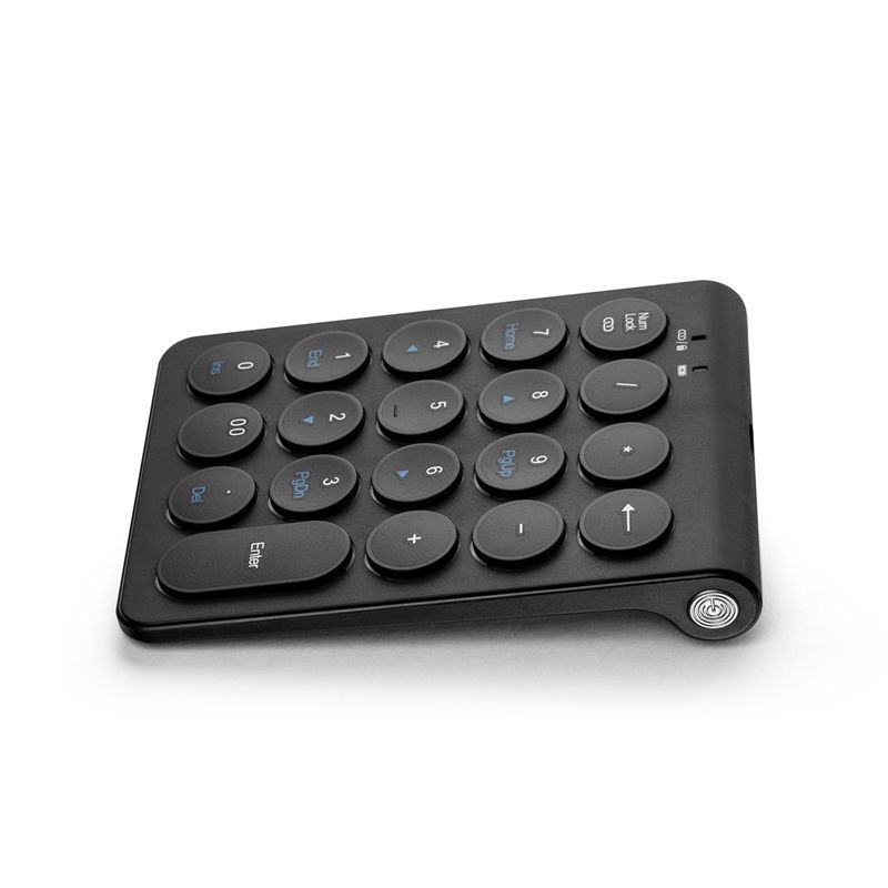 Wireless Bluetooth Numeric Keypad 19-Key Round Keycap 10m
