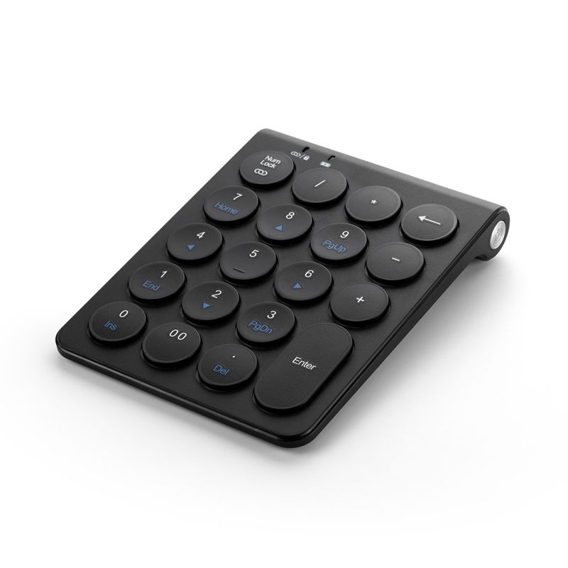 Wireless Bluetooth Numeric Keypad 19-Key Round Keycap 10m