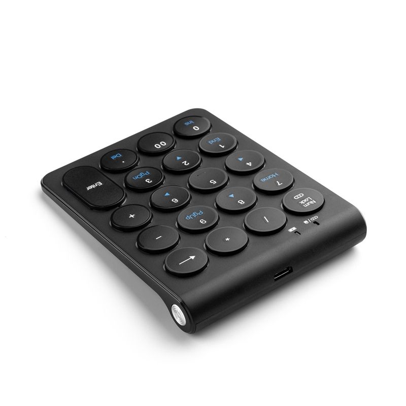 Wireless Bluetooth Numeric Keypad 19-Key Round Keycap 10m