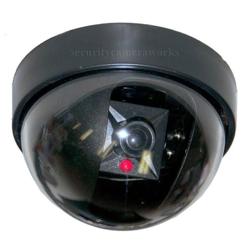 Realistic Looking Dummy False CCTV Camera With Flashing LED Light