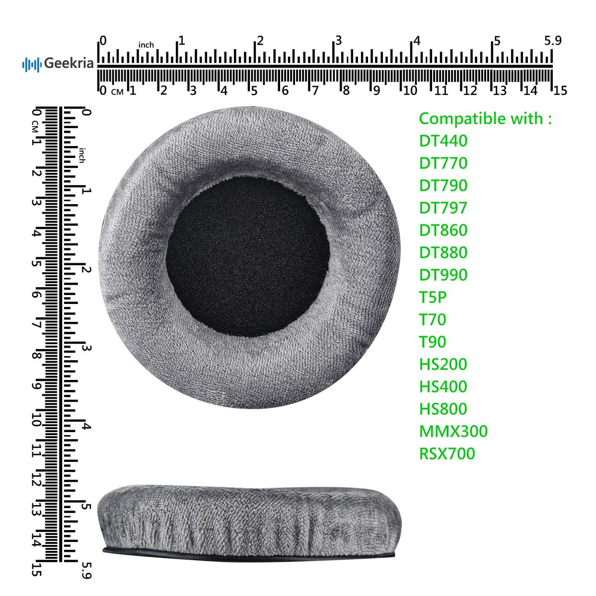 Velour  Ear Pads For Beyerdynamic DT990 Headphones
