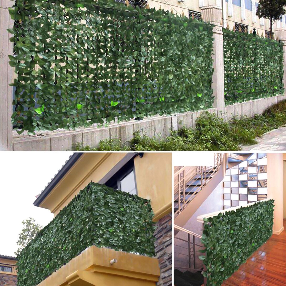 Hedge Ivy Leaf Garden Fence Roll Privacy Screen Balcony Wall Cover Two Types Of Leaf A 0.25x0.5