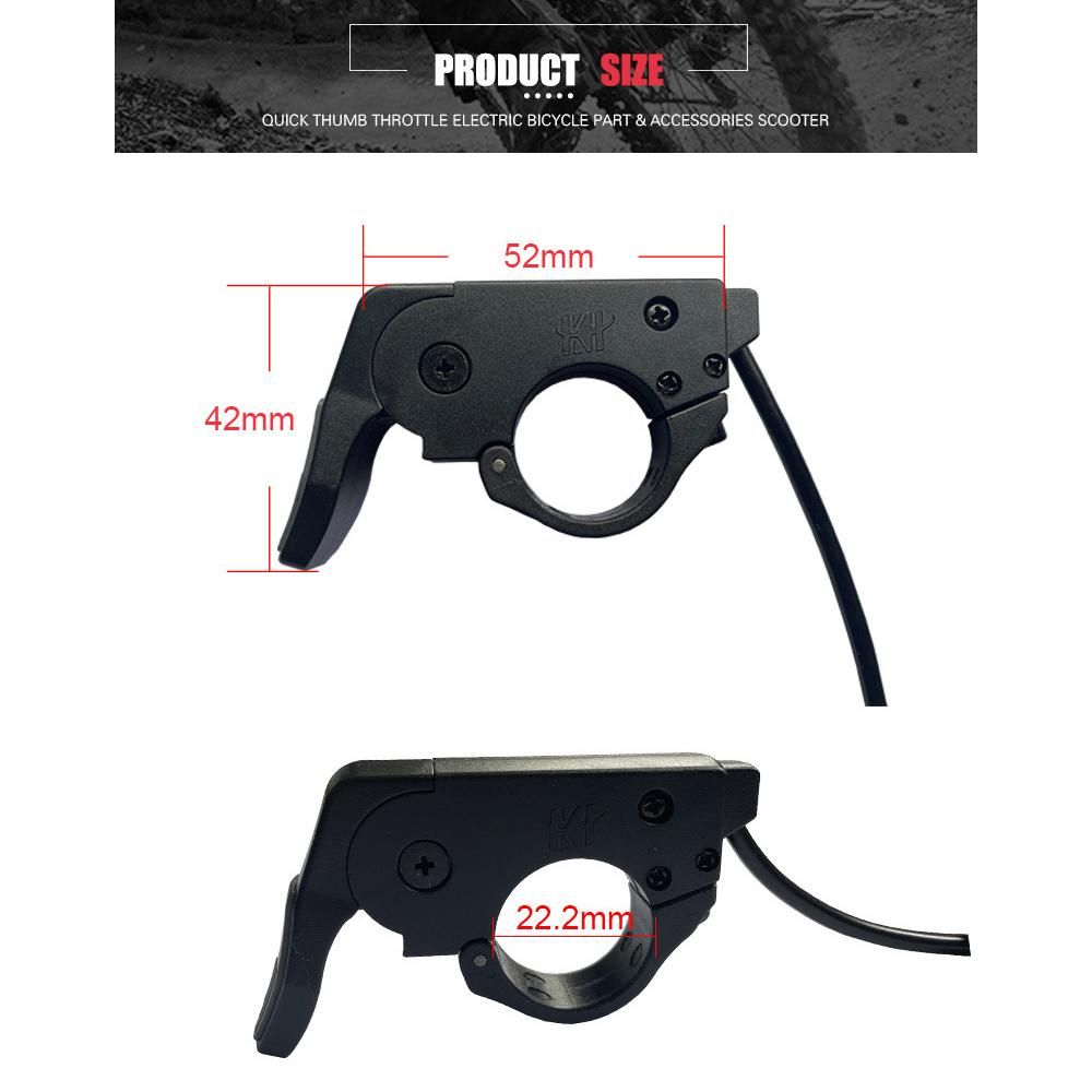 Quick Thumb Throttle Electric Bicycle Part Accessories Scooter Bike Throttle Ebike 3 Pin Connector