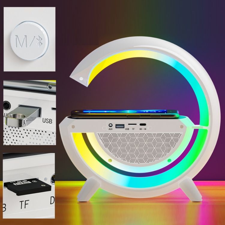 DH001 Smart Wireless Charging Ambient Light Bluetooth Speake