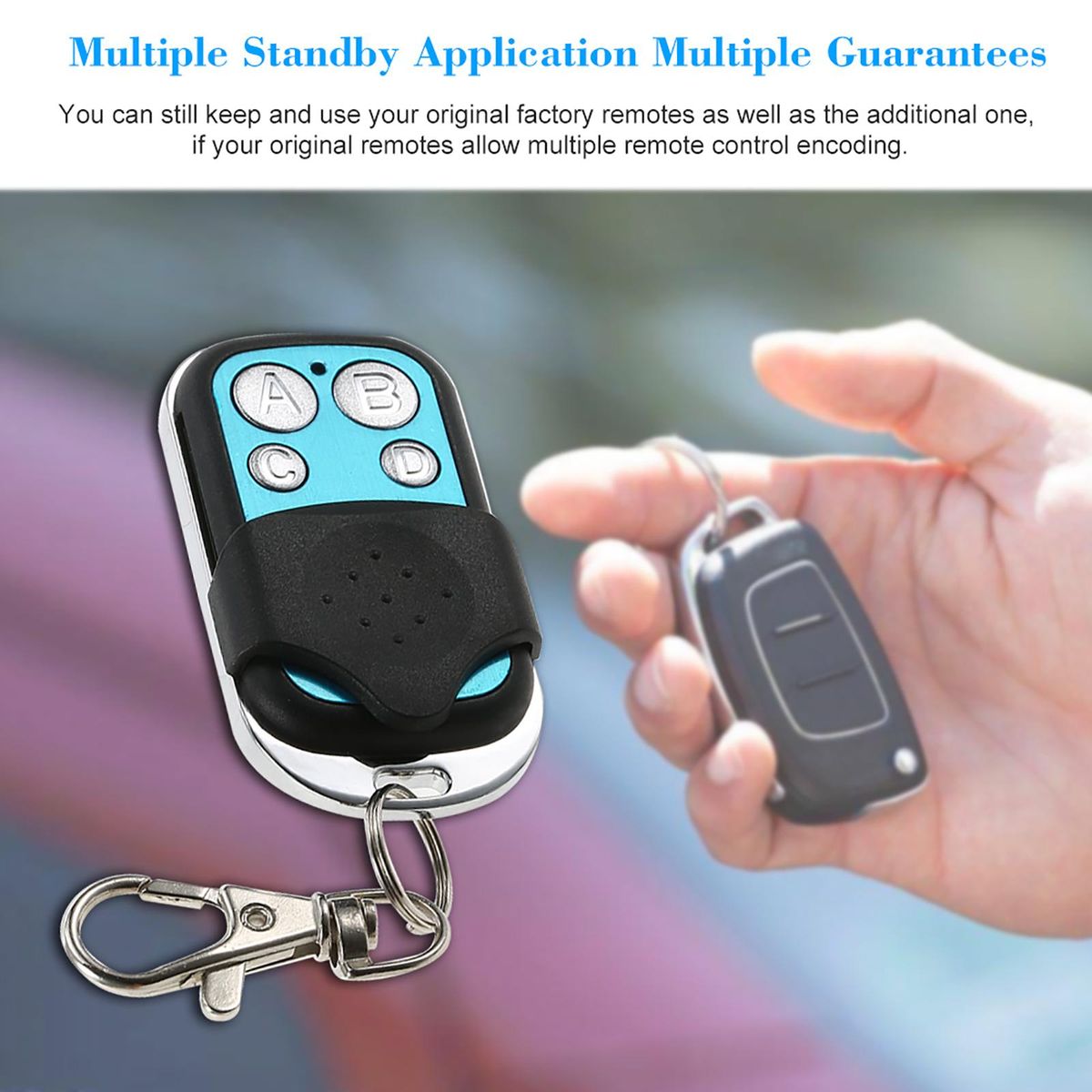 RF Remote Controller ITEAD 433MHz Wireless Control Electric Gate Door 4 Buttons Push Cover Smart Remote Controller for Sonoff RF 433Mhz Controlled Devices Wall Light Switch And Wireless Smart Switch Module Key Fob Controller 