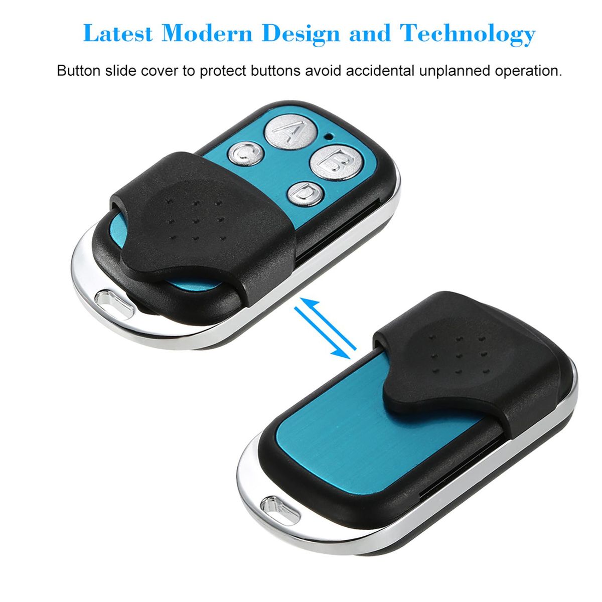 RF Remote Controller ITEAD 433MHz Wireless Control Electric Gate Door 4 Buttons Push Cover Smart Remote Controller for Sonoff RF 433Mhz Controlled Devices Wall Light Switch And Wireless Smart Switch Module Key Fob Controller 