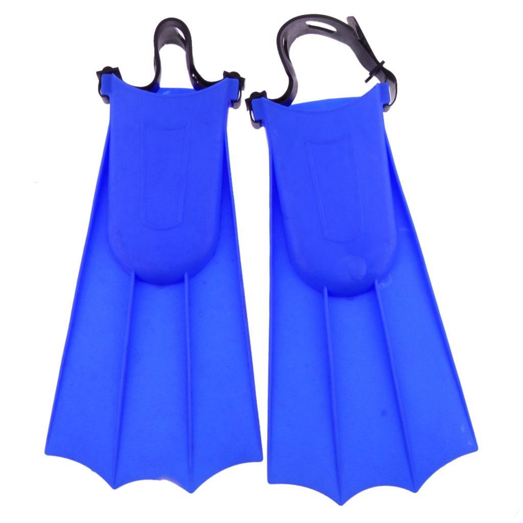 Adults Adjustable Flippers Swimming Diving Flippers L Blue