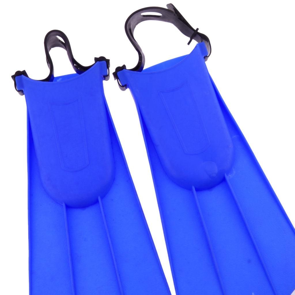 Adults Adjustable Flippers Swimming Diving Flippers L Blue