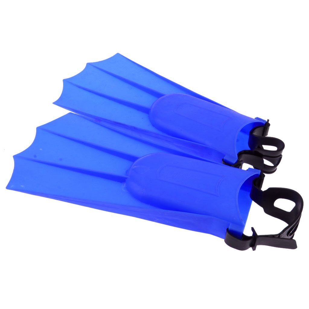 Adults Adjustable Flippers Swimming Diving Flippers L Blue