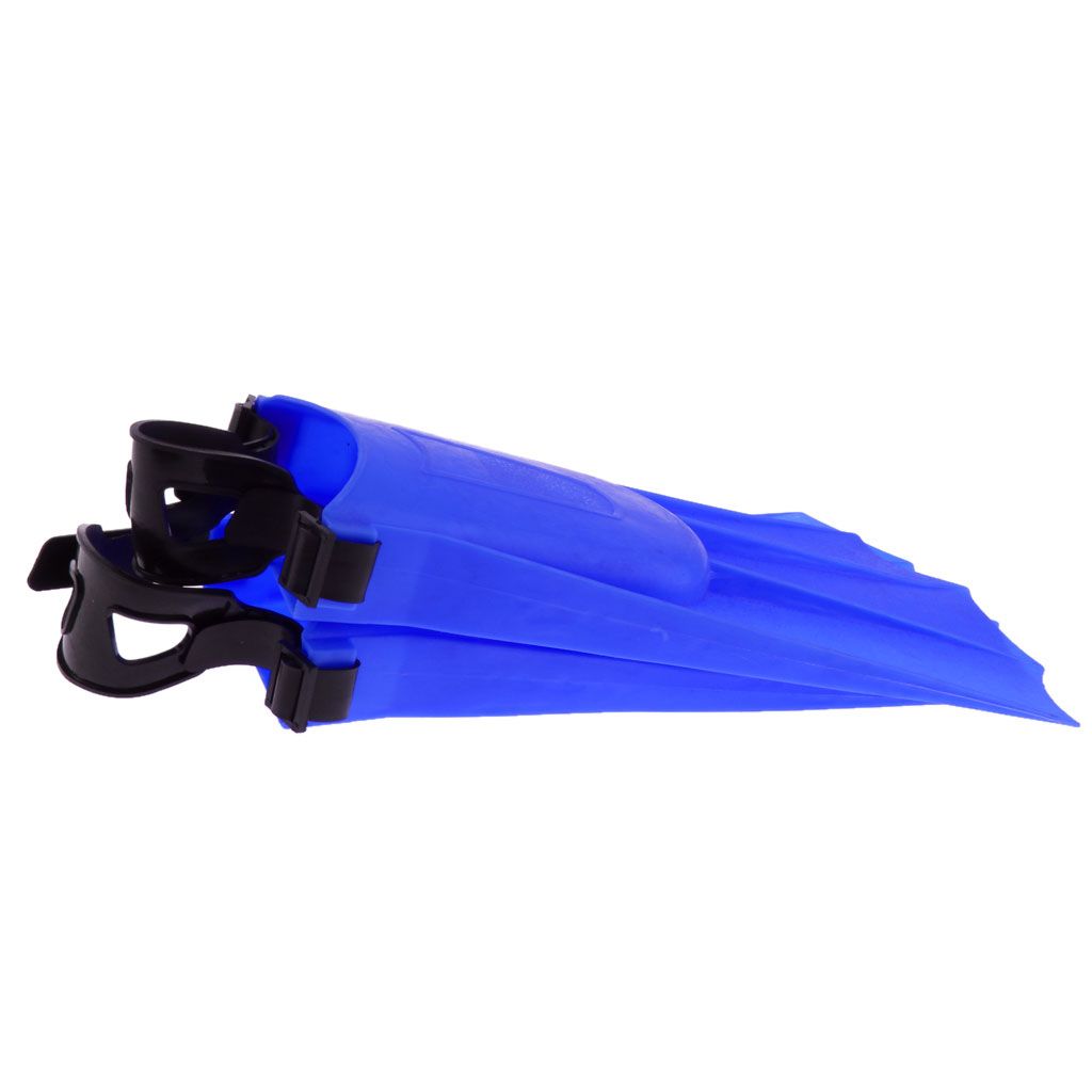 Adults Adjustable Flippers Swimming Diving Flippers L Blue