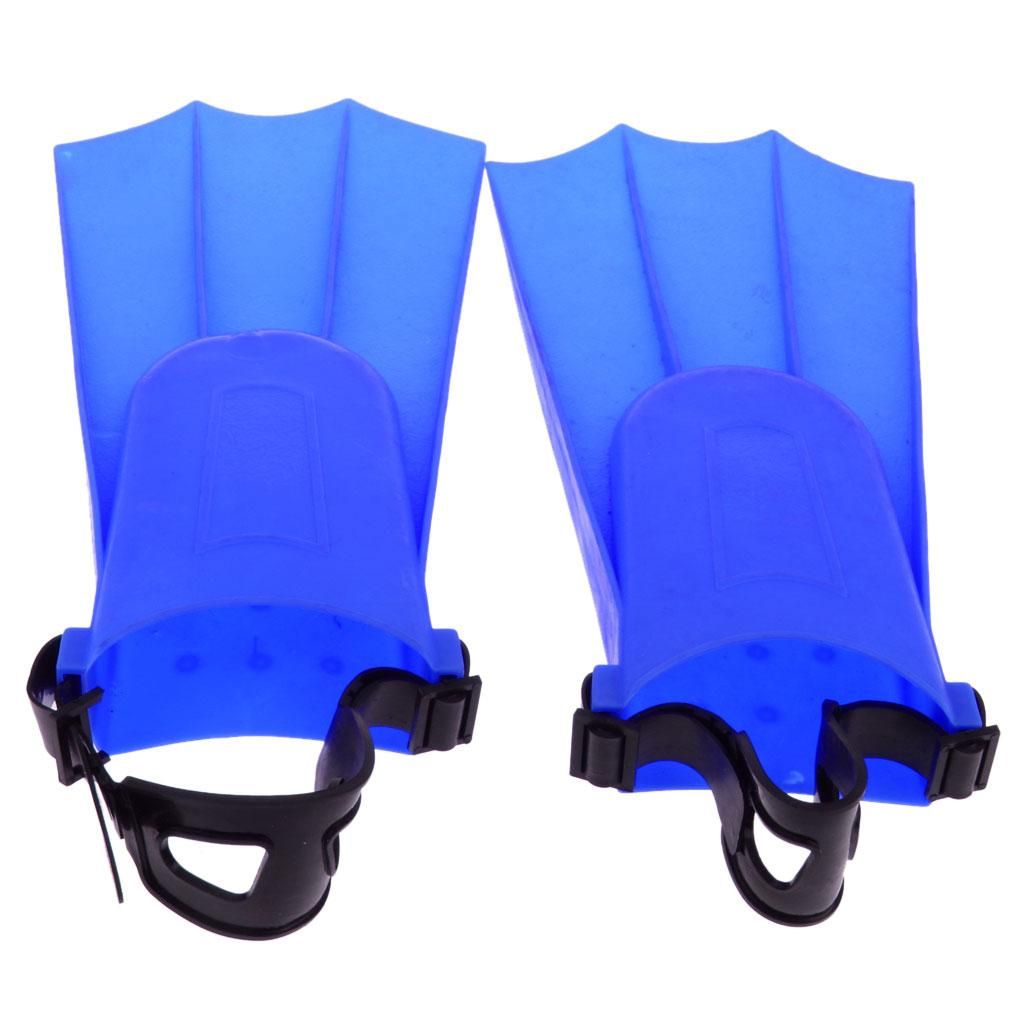 Adults Adjustable Flippers Swimming Diving Flippers L Blue