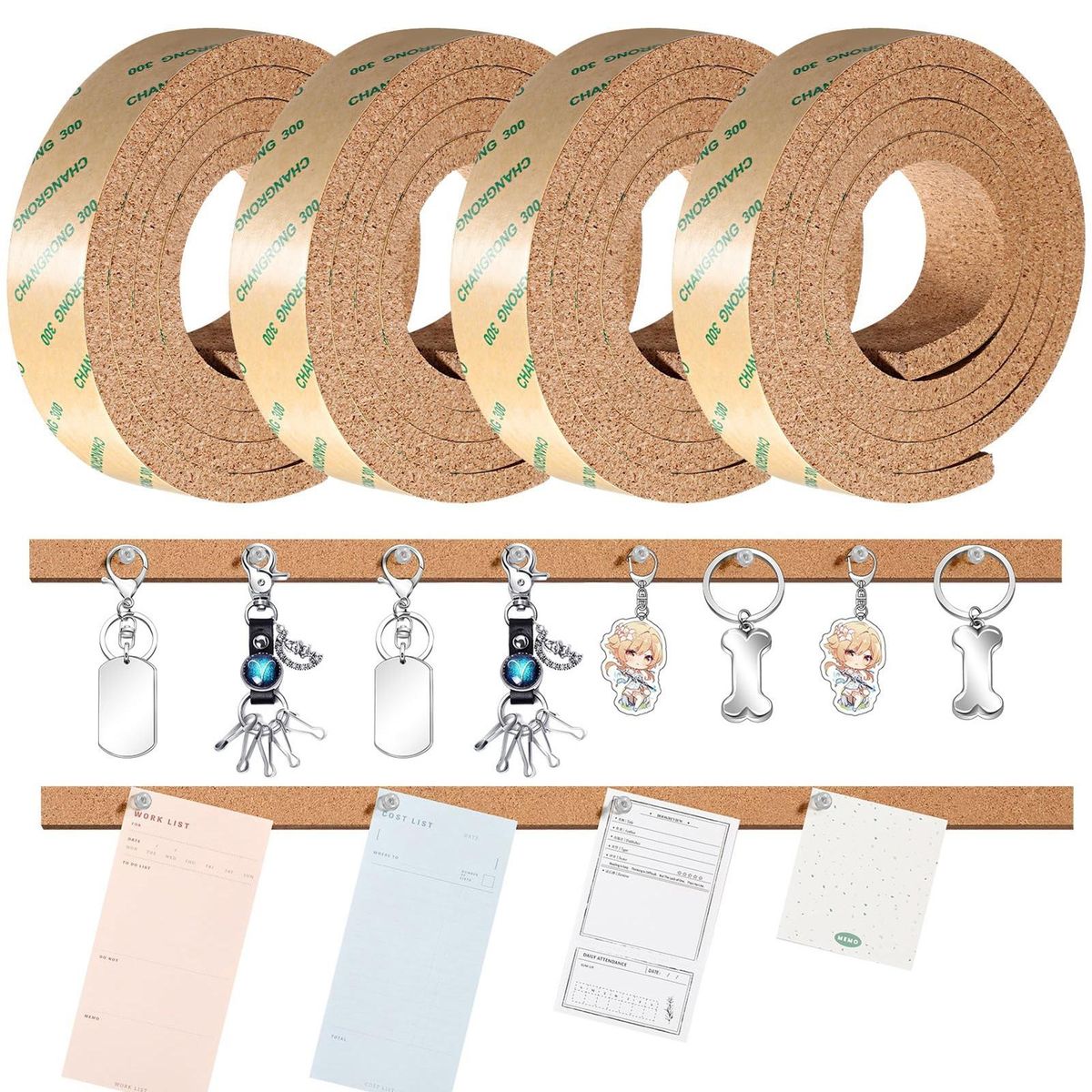 Cork Boards Bulletin Bar Strip Versatile Cork Bulletin Bar for Home