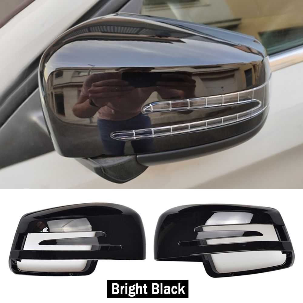 (Black-1)2pcs Car Styling Black Car Side For Mercedes Benz