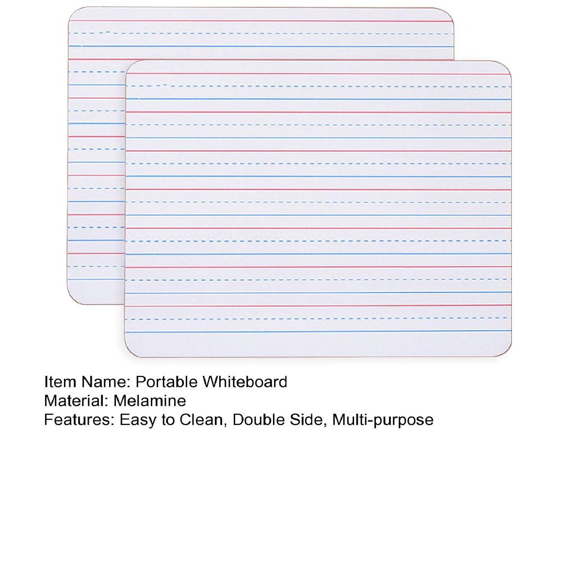 Durable Whiteboard Versaboard Portable Reversible Mini for Messages Multicolor