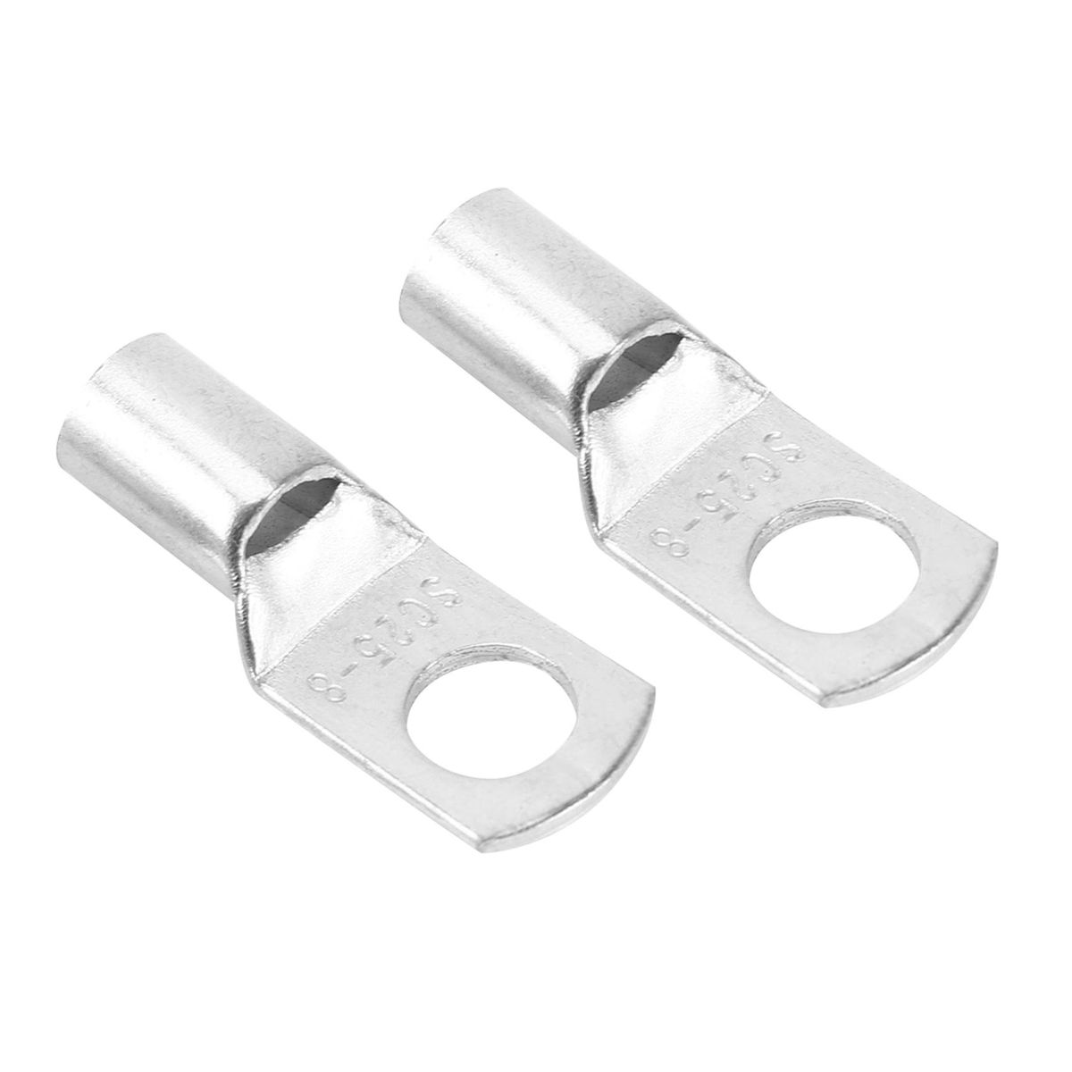 10 Copper Tube 25Mm x 8Mm Lug Battery Starter Cable Welding Crimp Terminal Ring