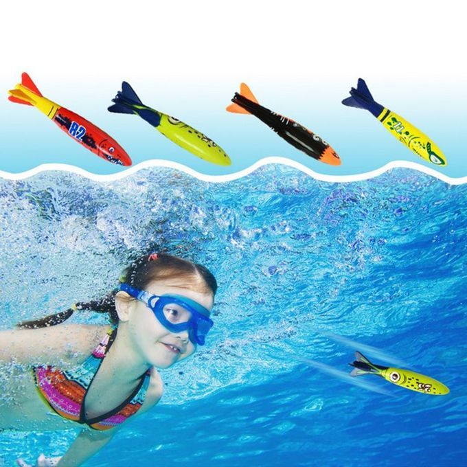 4Pcs/Set Diving Torpedo Underwater Swimming Playing Toy Sport Training Tool